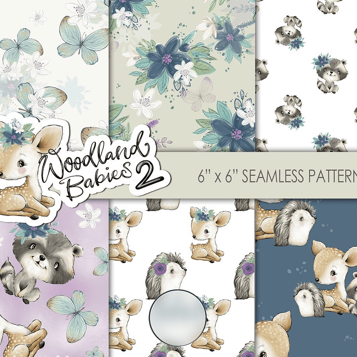 Kit Digital Papéis Bebês na Floresta 2 1