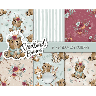 Kit Digital Papéis Animais da Floresta 