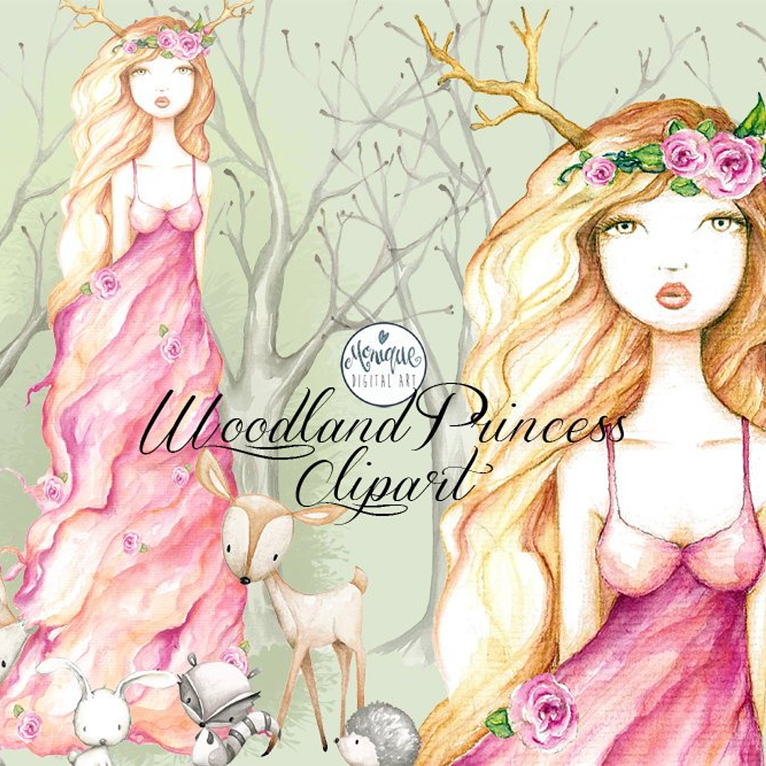 Kit Digital Princesa na Floresta  1
