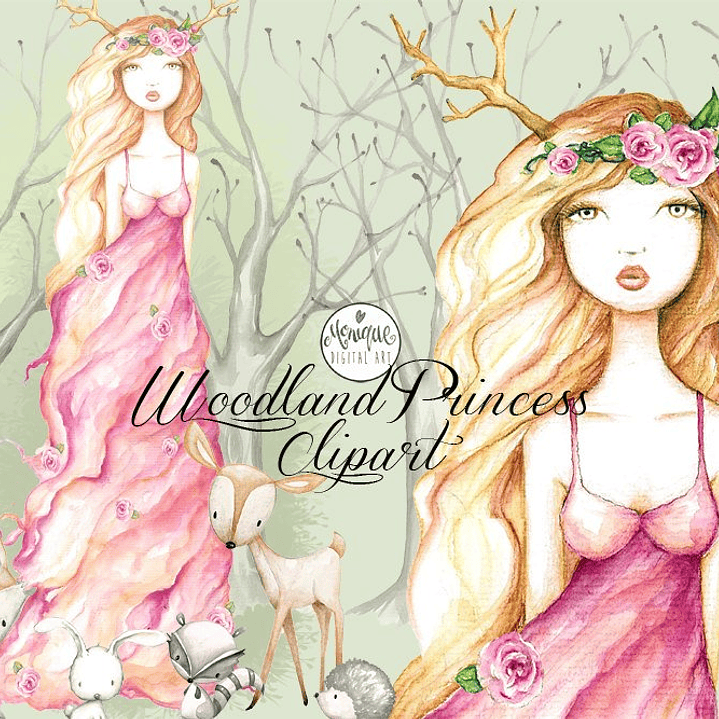 Kit Digital Princesa na Floresta  1