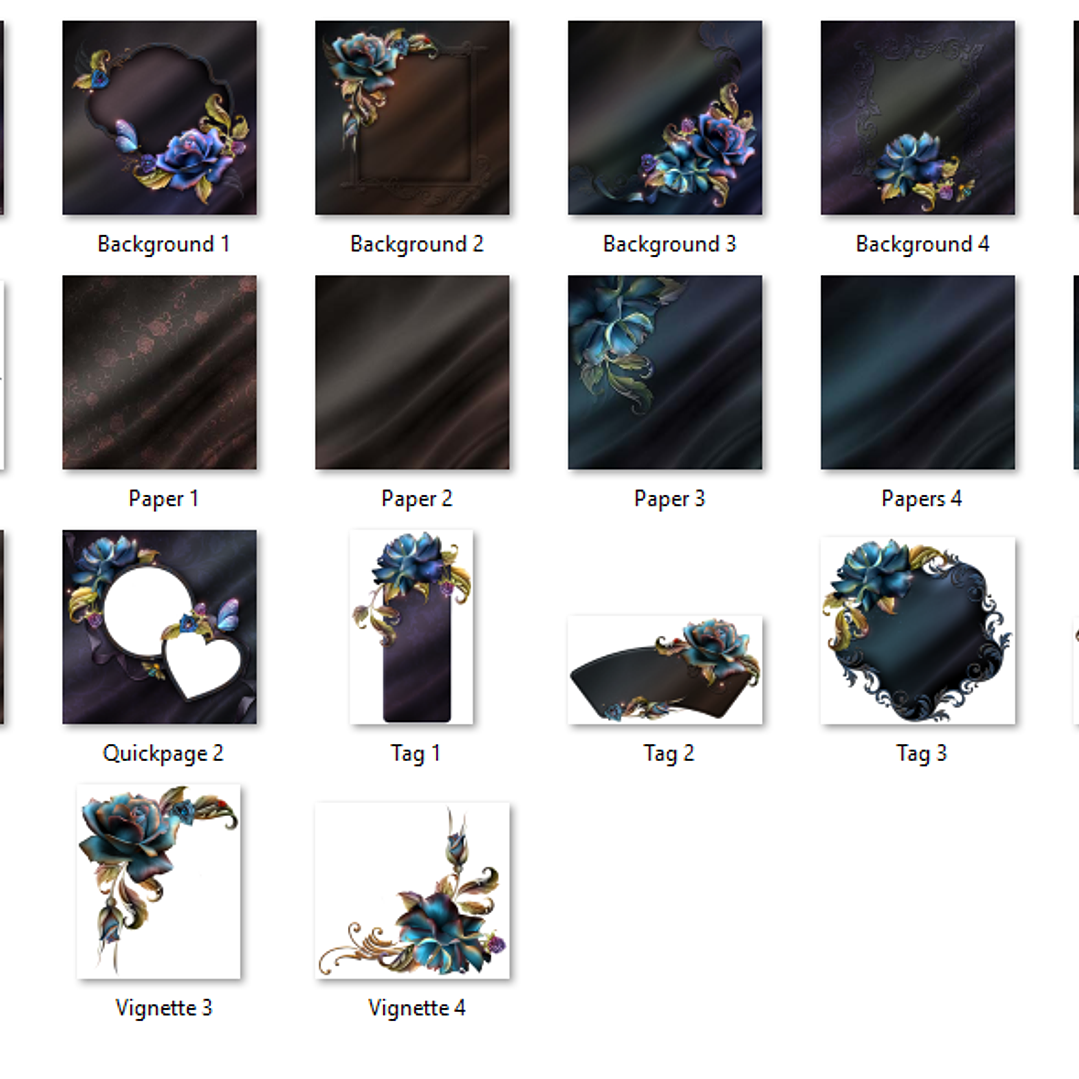 Kit Digital Azuis de Outono 2