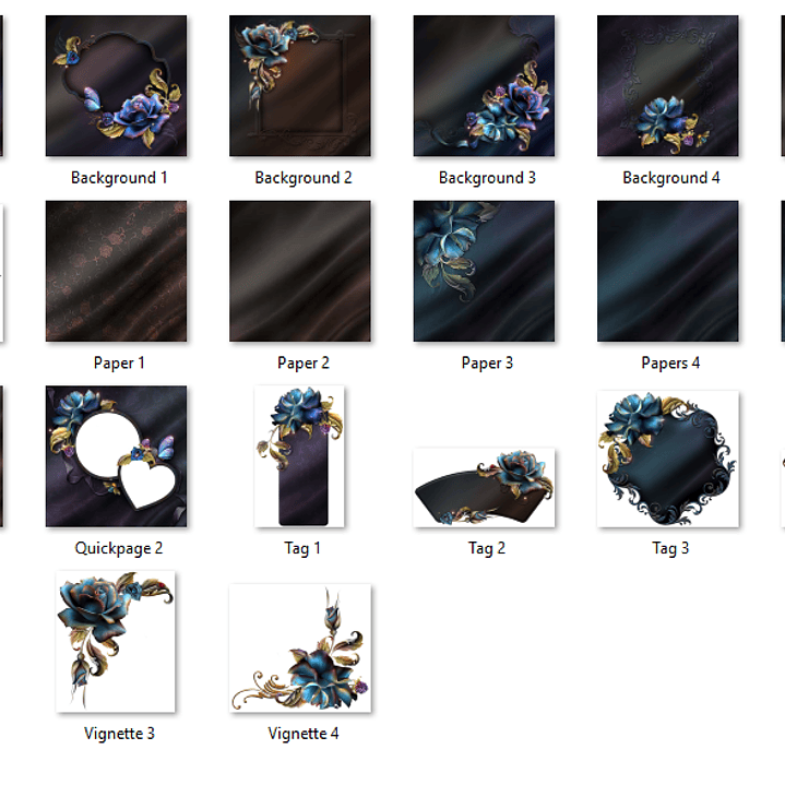 Kit Digital Azuis de Outono 2