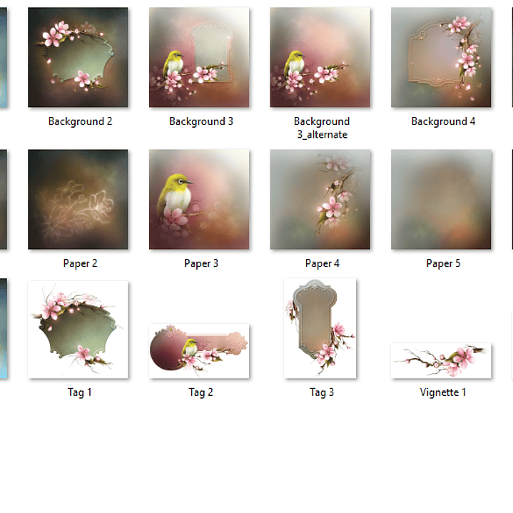 Kit Digital  Flores de Cerejeira 2