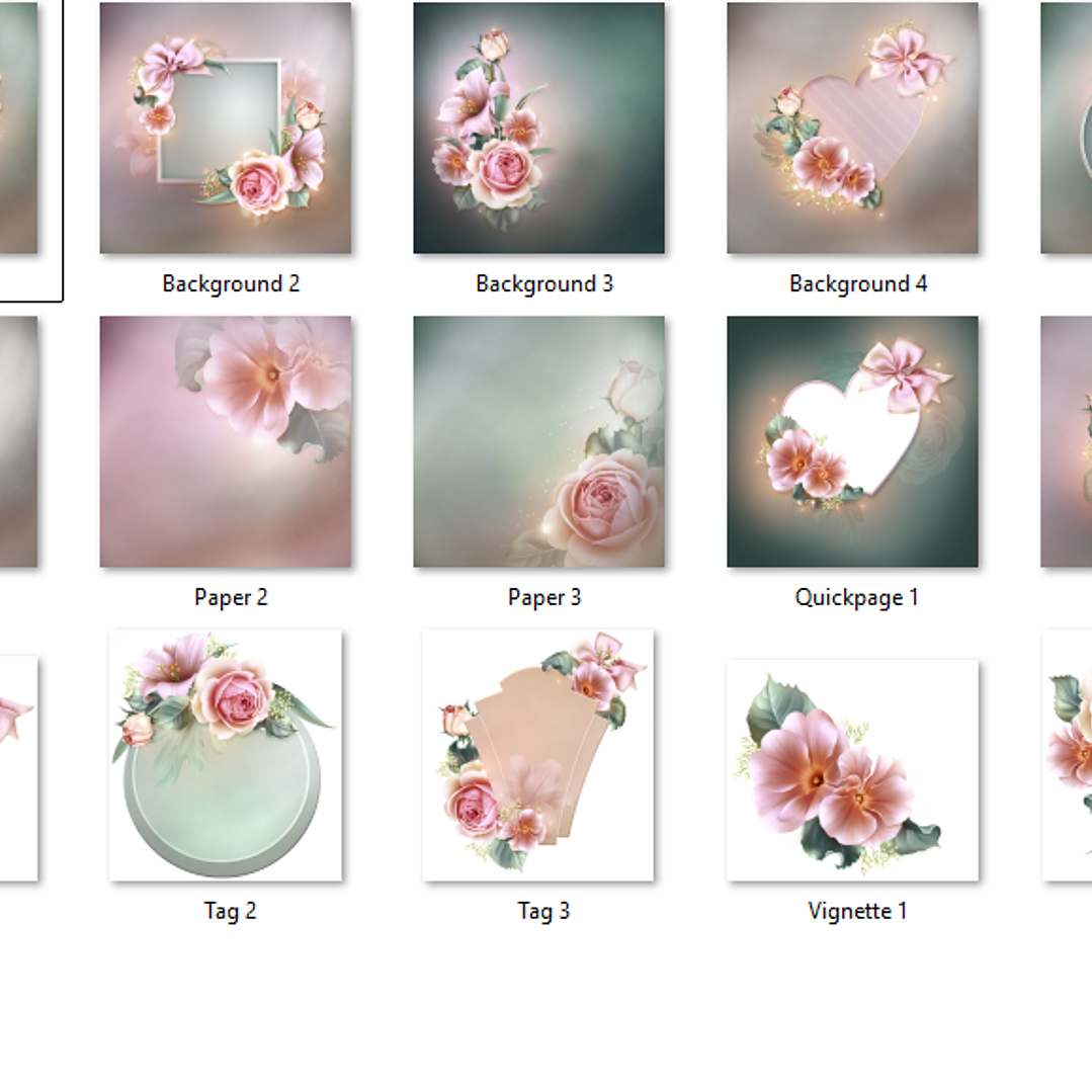 Kit Digital Molduras Buquê de Amor  2