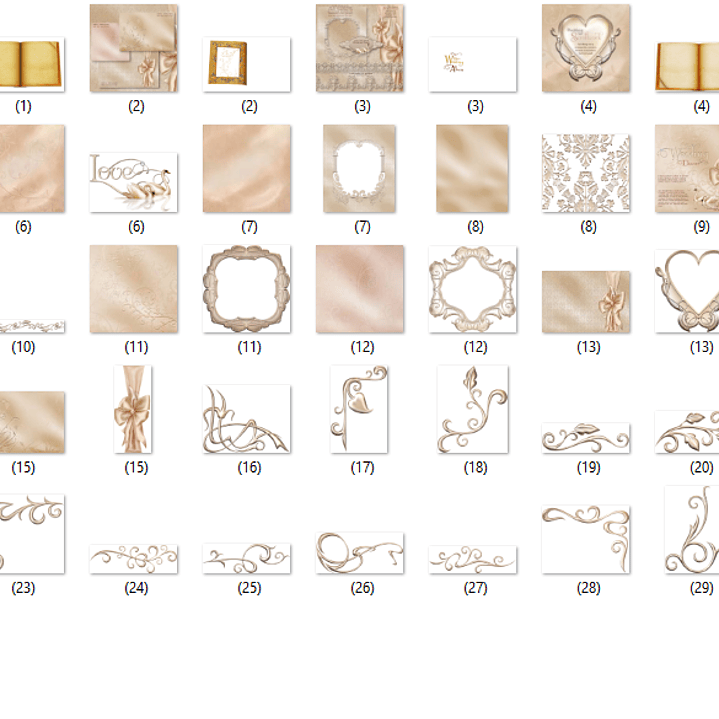 Kit Digital Molduras Decoração de Casamento 2