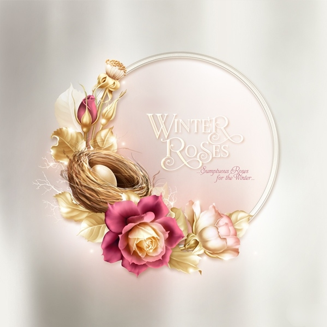 Kit Digital Molduras Rosas de Inverno 1