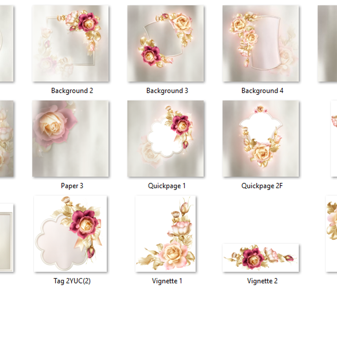 Kit Digital Molduras Rosas de Inverno 2