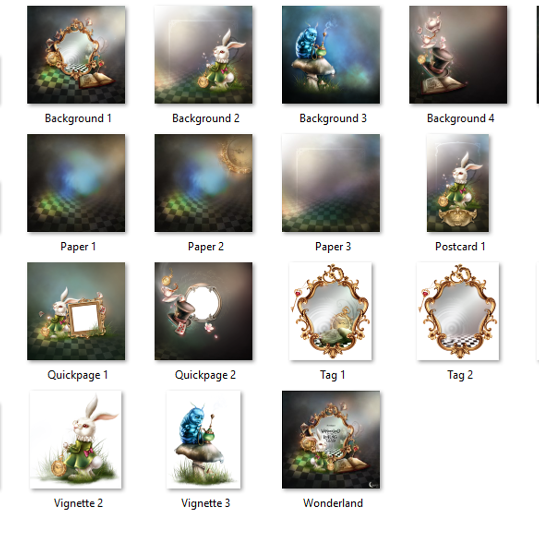 Kit Digital O País das Maravilhas no Espelho 2