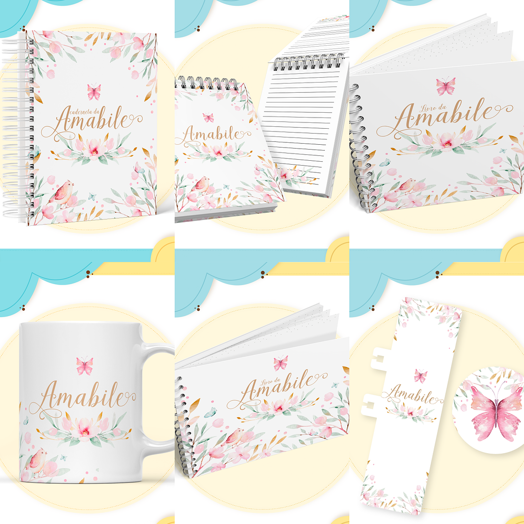 Arquivo Encadernação Baby Jardim Floral Delicado 1