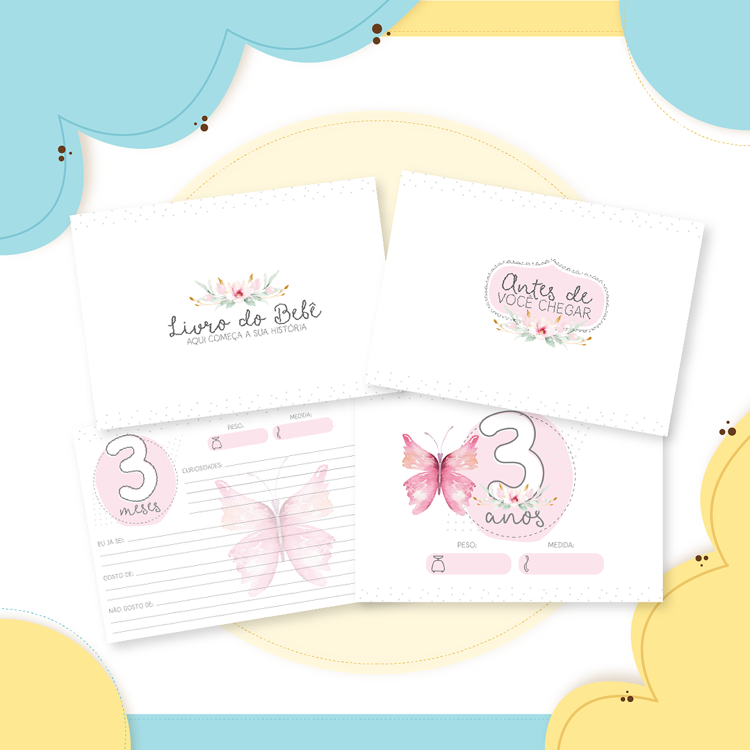 Arquivo Encadernação Baby Jardim Floral Delicado 2