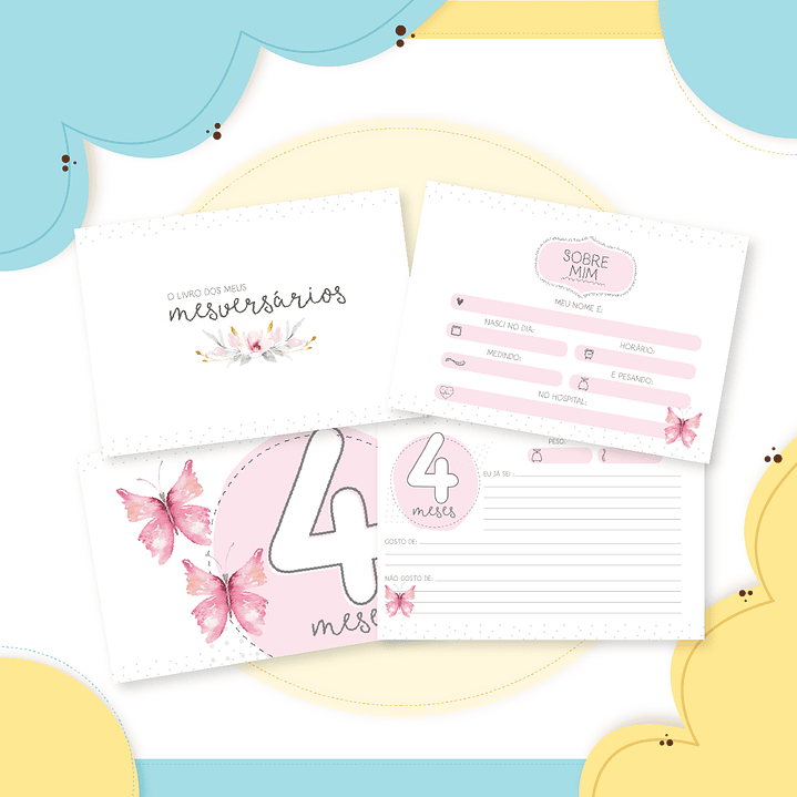 Arquivo Encadernação Baby Jardim Floral Delicado 3