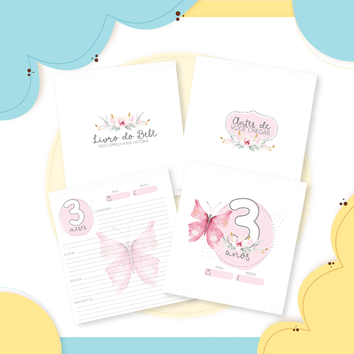 Arquivo Encadernação Baby Jardim Floral Delicado 9