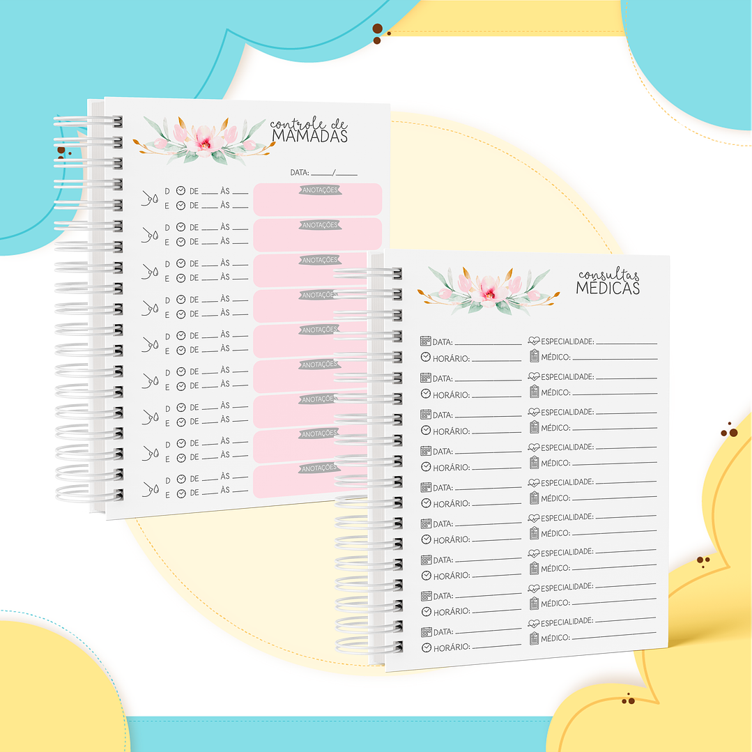 Arquivo Encadernação Baby Jardim Floral Delicado 11
