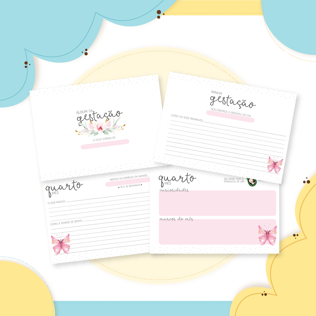 Arquivo Encadernação Baby Jardim Floral Delicado 12