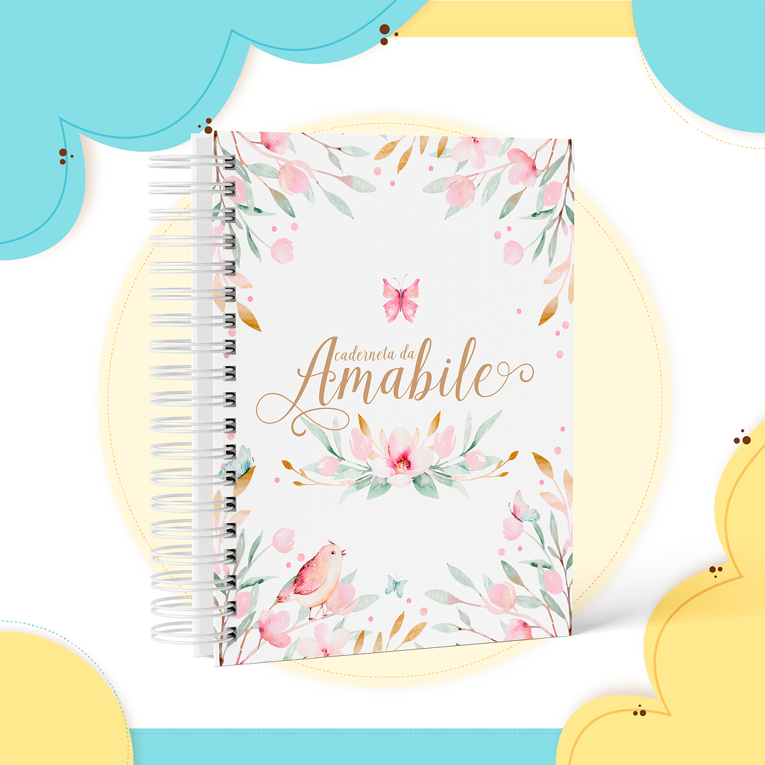 Arquivo Encadernação Baby Jardim Floral Delicado 14