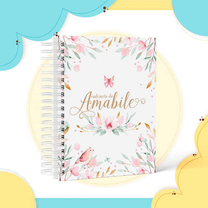 Arquivo Encadernação Baby Jardim Floral Delicado 14
