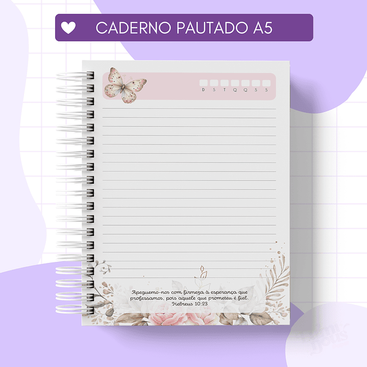 Arquivo Caderno A5 Jesus Borboleta 2