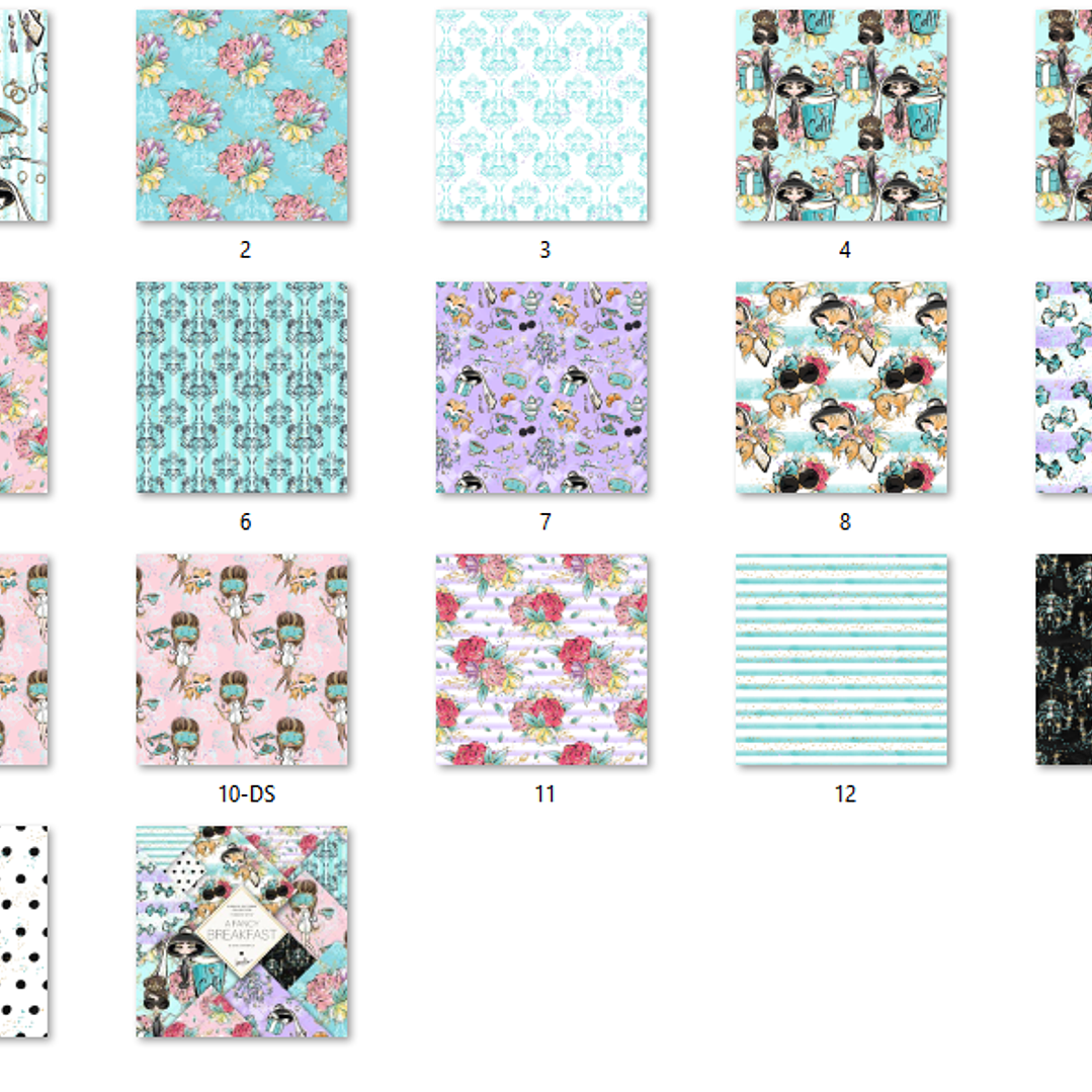 Kit Digital Papéis Um Café da Manhã Chique 2