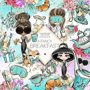 Kit Digital Café da Manhã Chique  