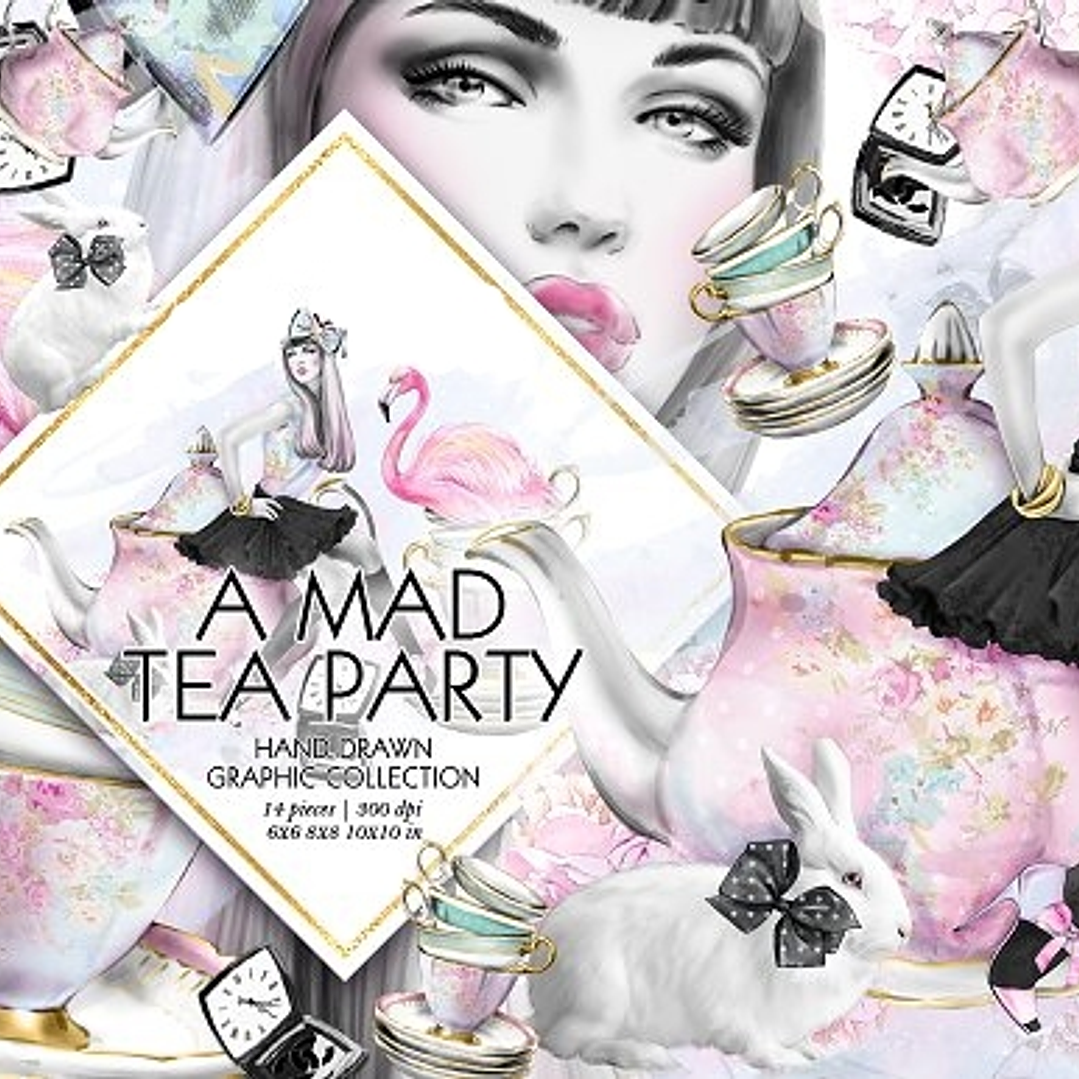 Kit Digital Uma Festa de Chá Maluca 1