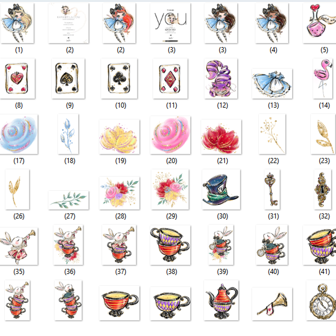 Kit Digital Alice no País das Maravilhas 03  2