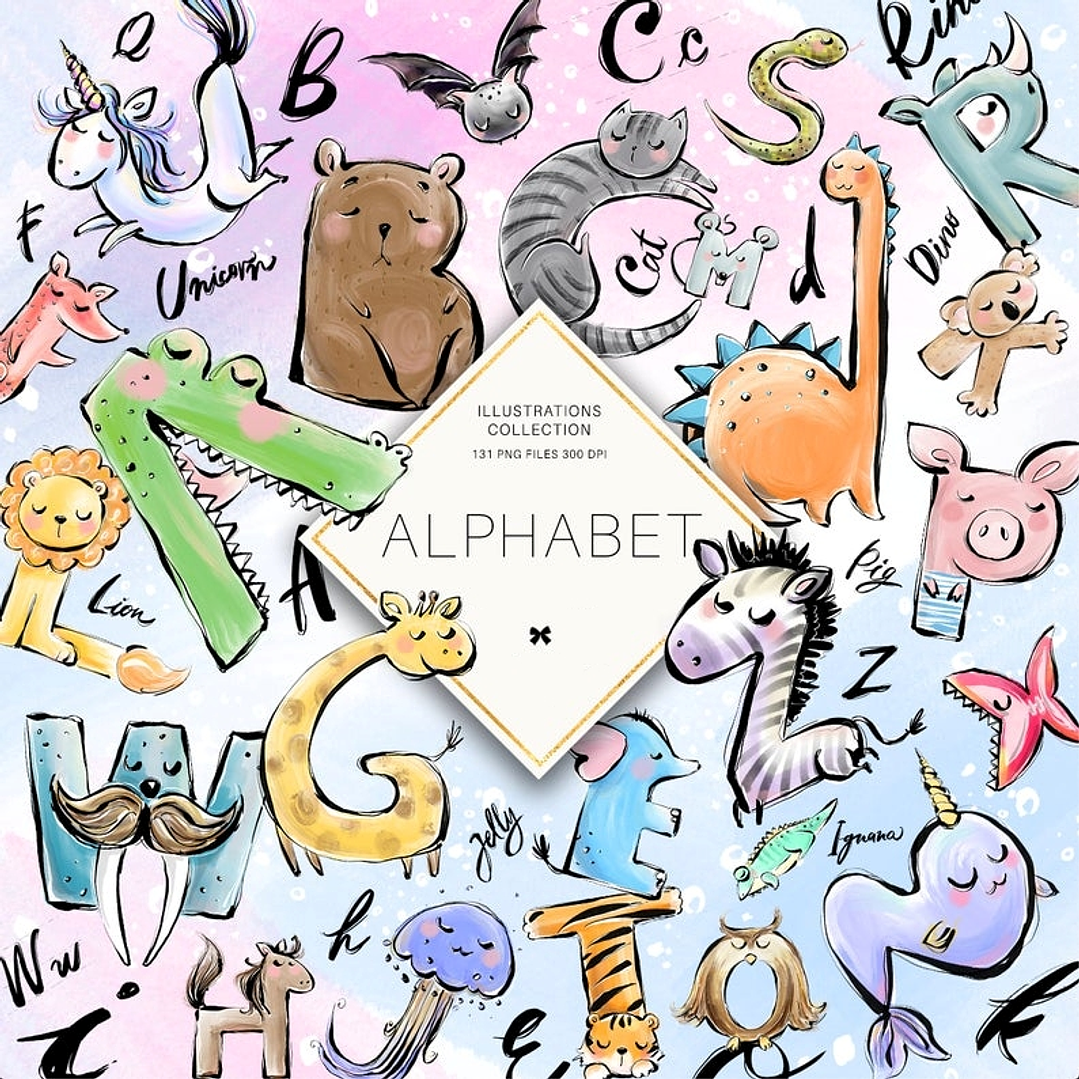 Kit Digital Alfabeto de Animais  1