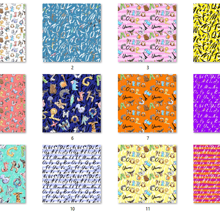 Kit Digital Papéis Alfabeto Animais  2