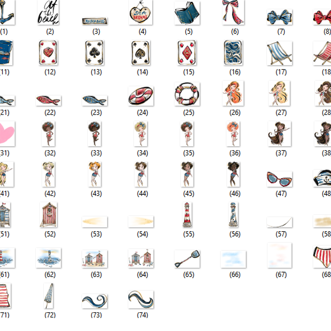 Kit Digital Meninas na Praia 2