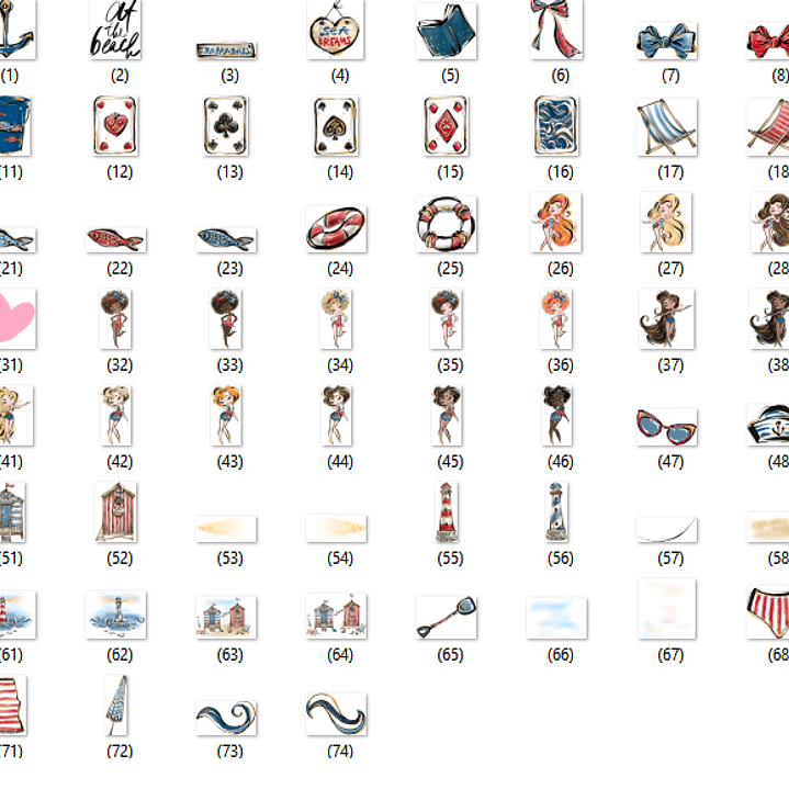 Kit Digital Meninas na Praia 2