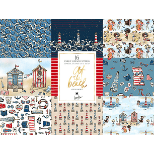 Kit Digital Papéis Praia 4 de Julho 