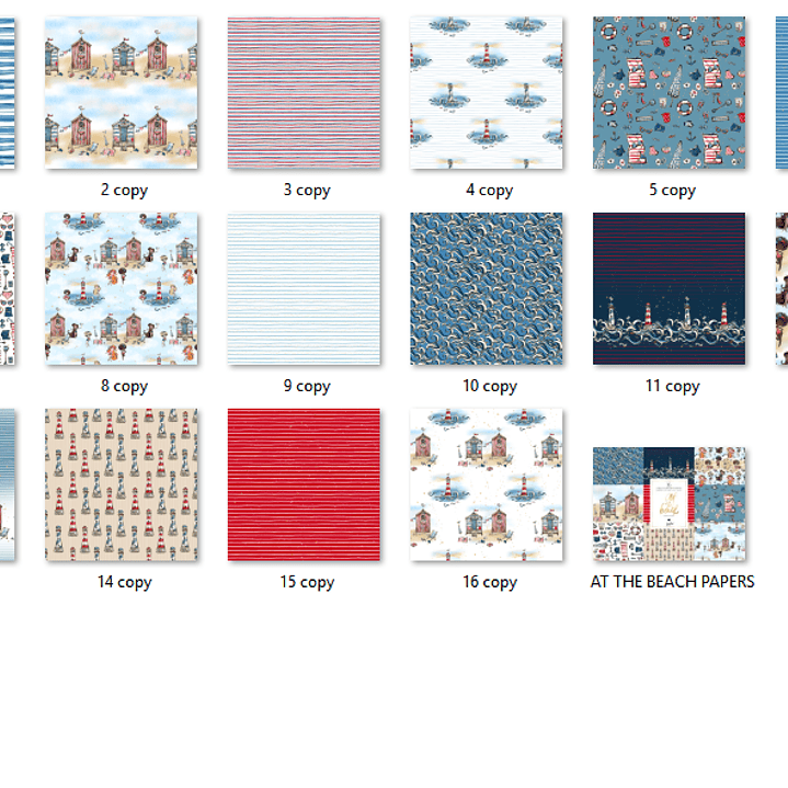 Kit Digital Papéis Praia 4 de Julho  2