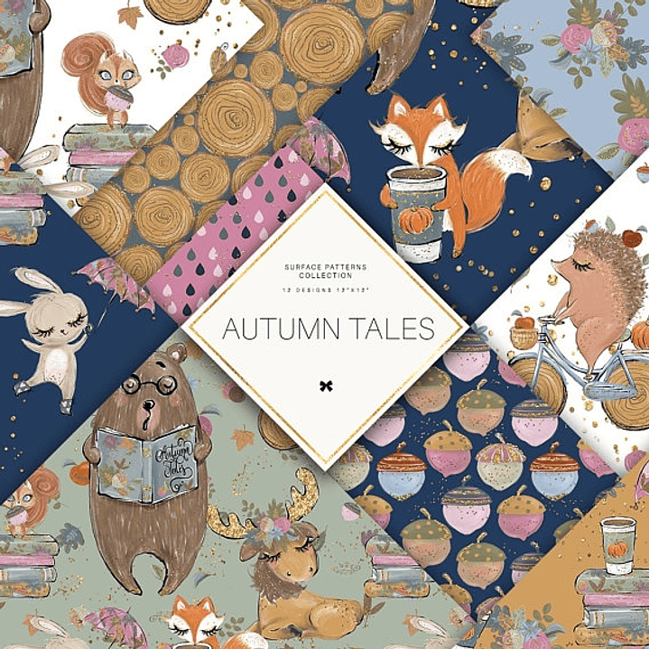 Kit Digital Papéis Contos de Outonos  1