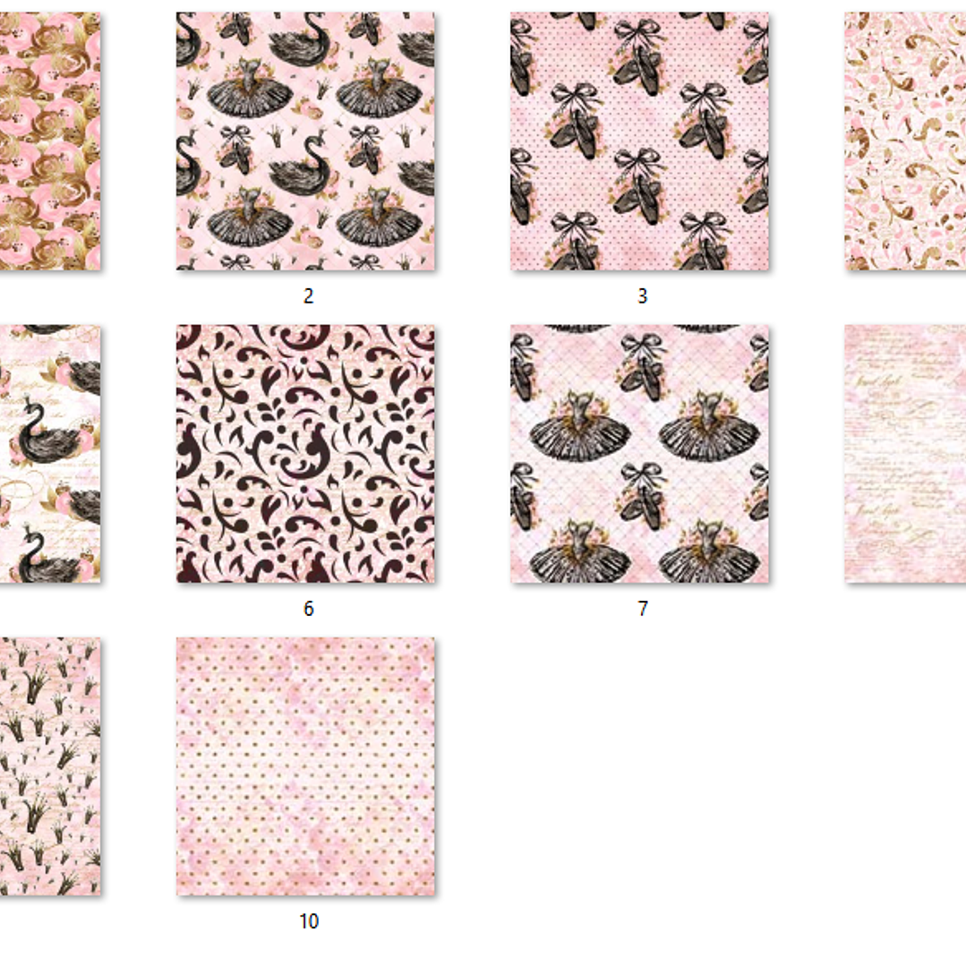 Kit Digital Papéis Cisne Negro 2