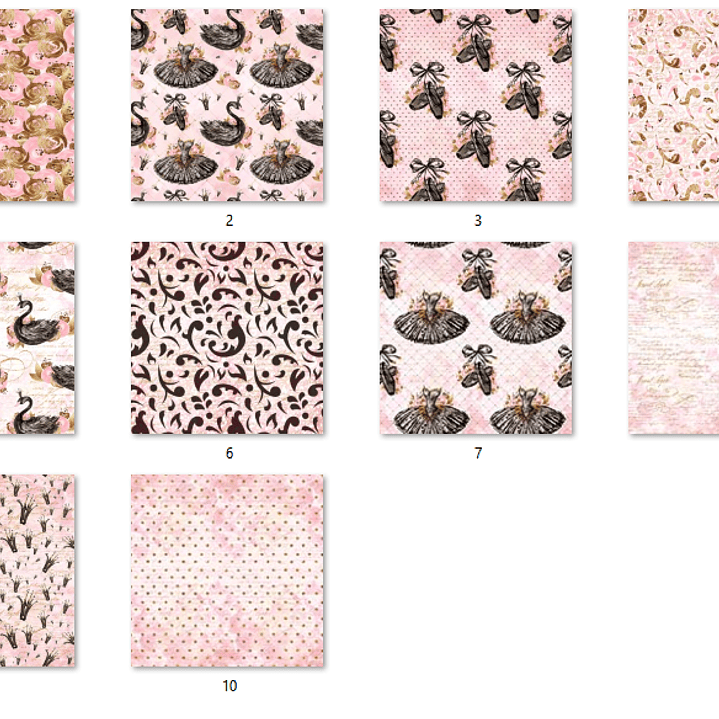 Kit Digital Papéis Cisne Negro 2