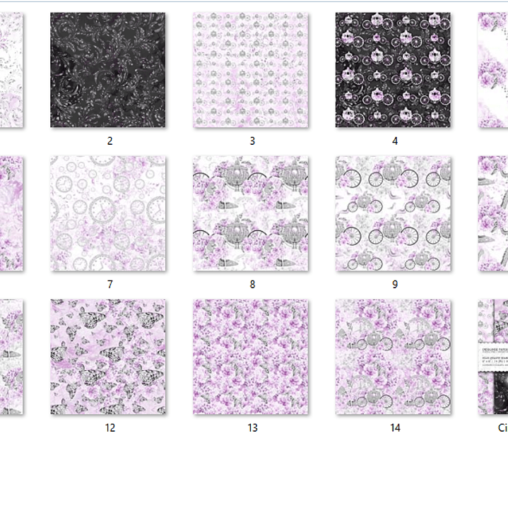 Kit Digital Papéis Papéis Cinderela  2