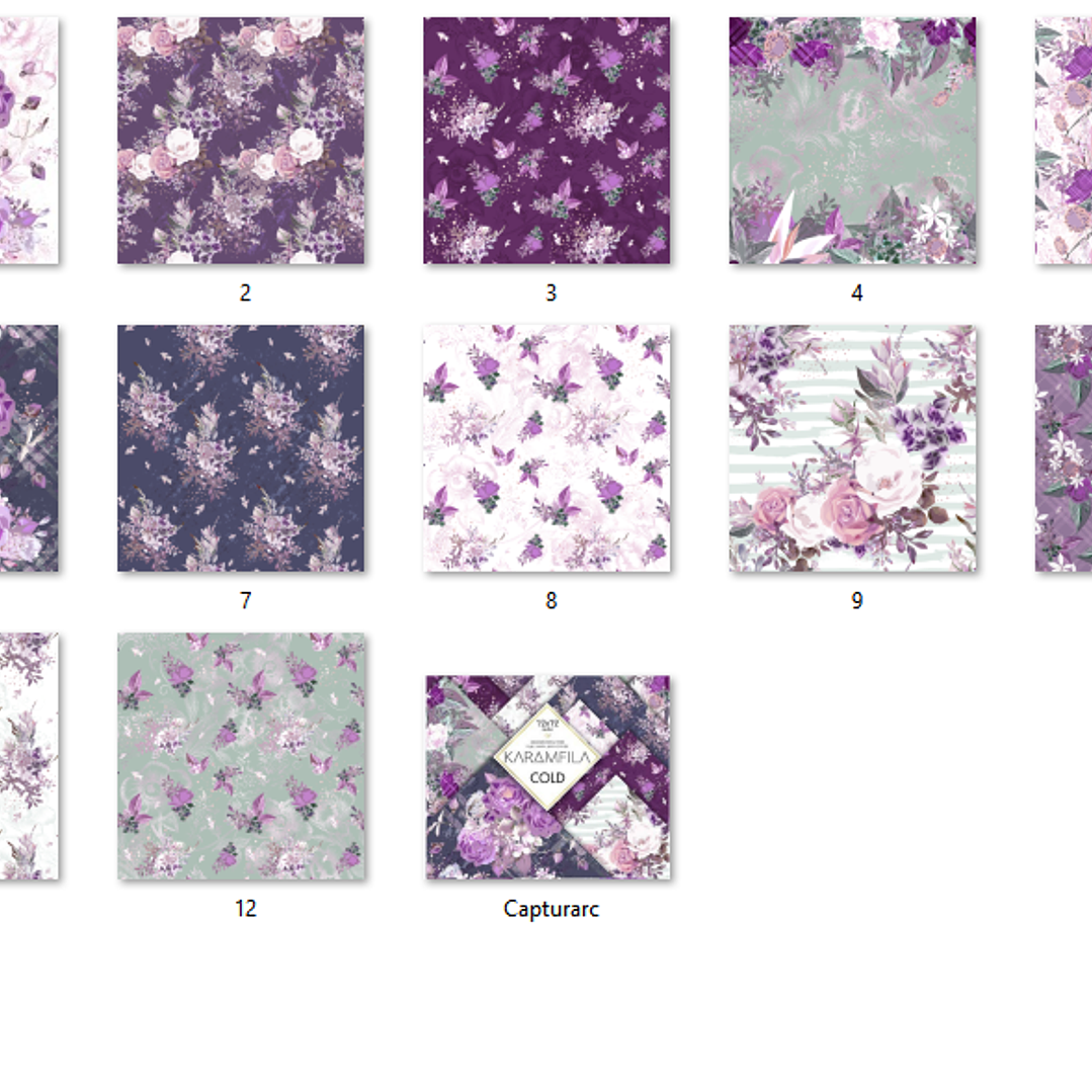 Kit Digital Papéis Floral  2