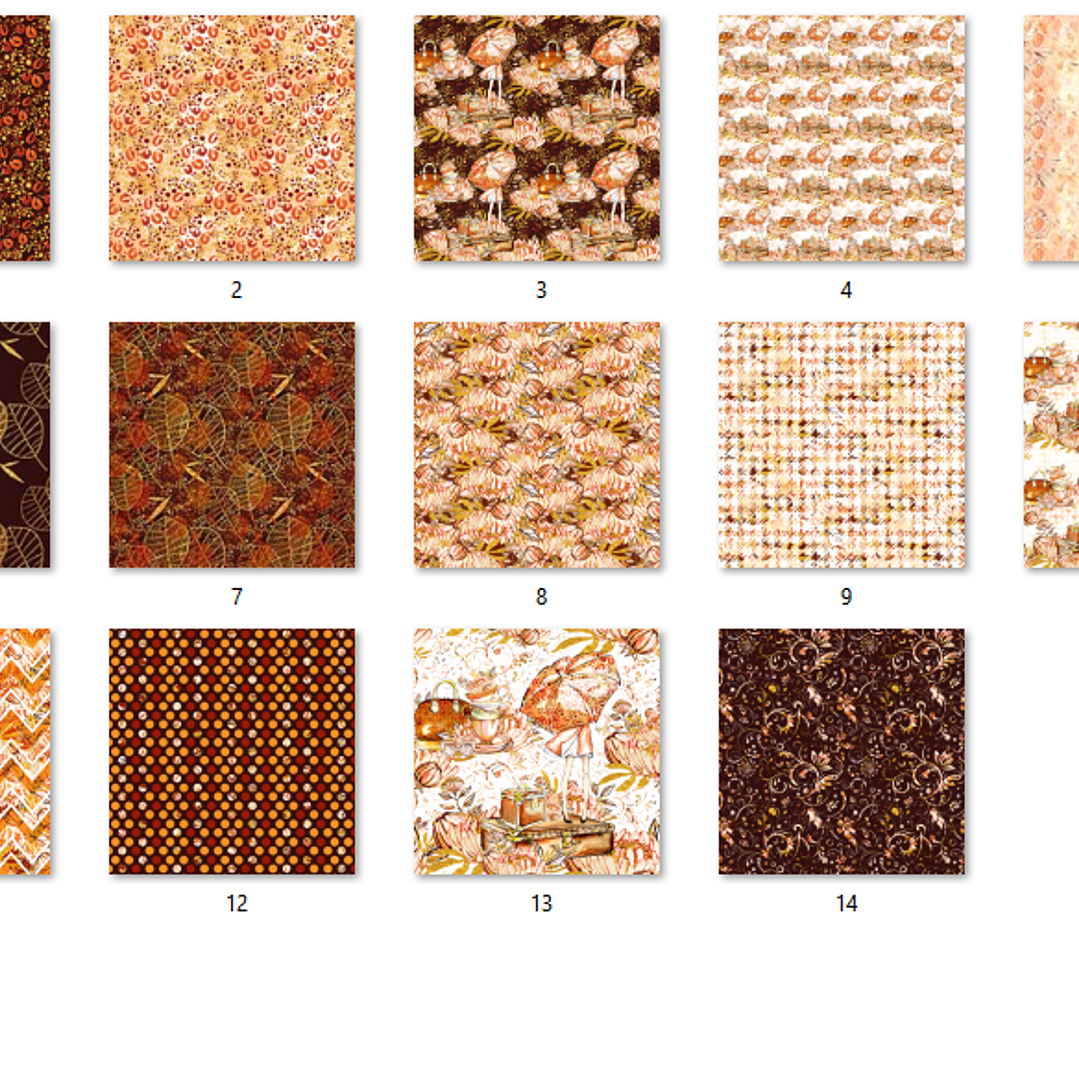 Kit Digital Papéis Outono  2