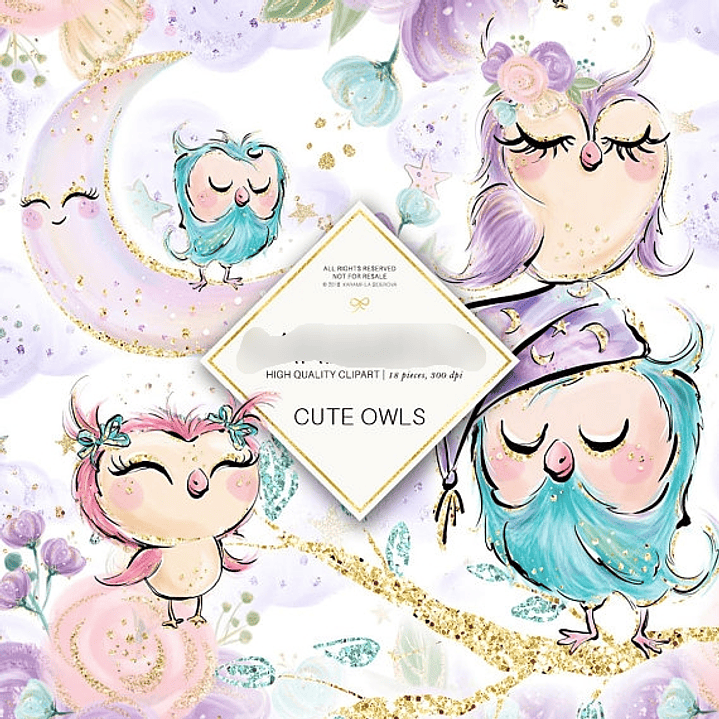 Kit Digital Corujas Fofas  1