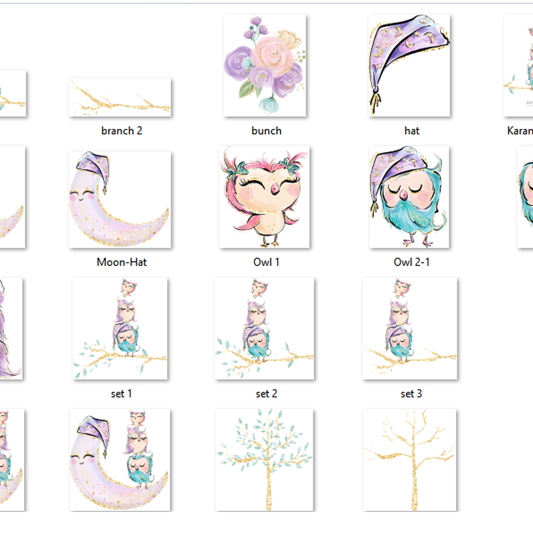 Kit Digital Corujas Fofas  2