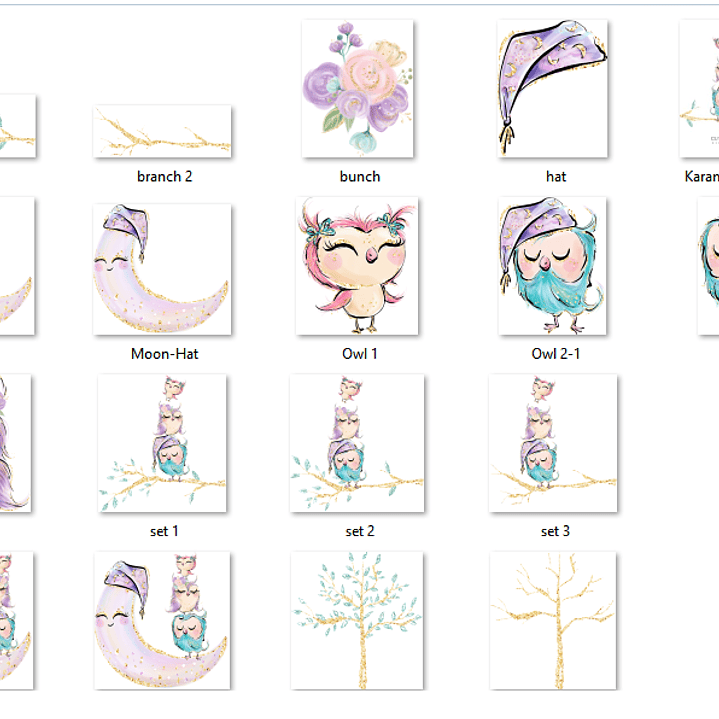 Kit Digital Corujas Fofas  2