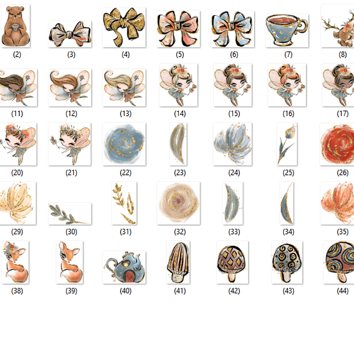 Kit Digital Fadas de Outono 2