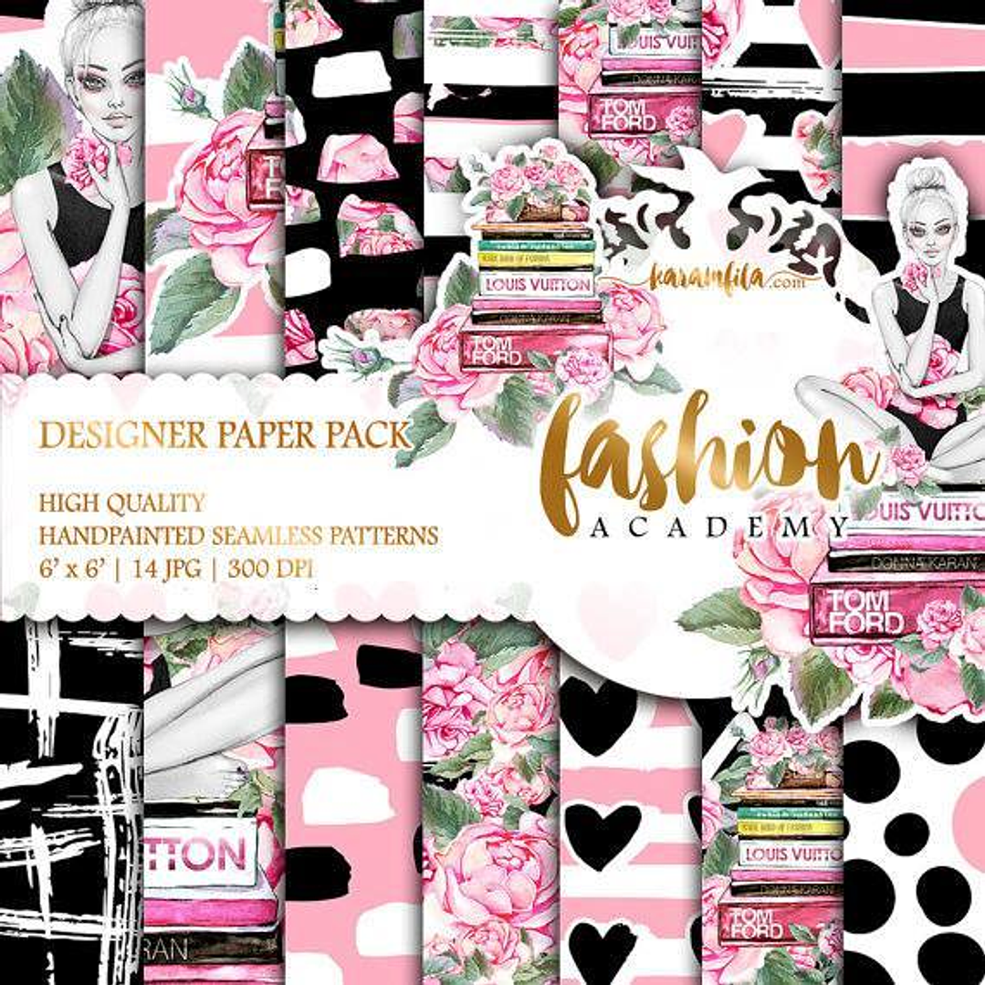 Kit Digital Papéis Fashion  1