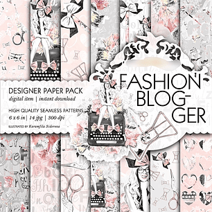 kit Digital Papéis Blogueira Fashion 