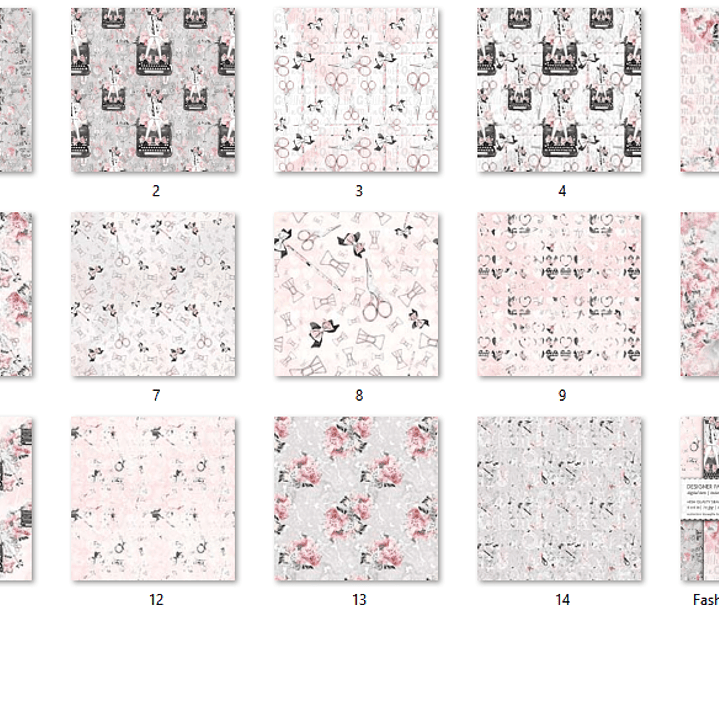 kit Digital Papéis Blogueira Fashion  2