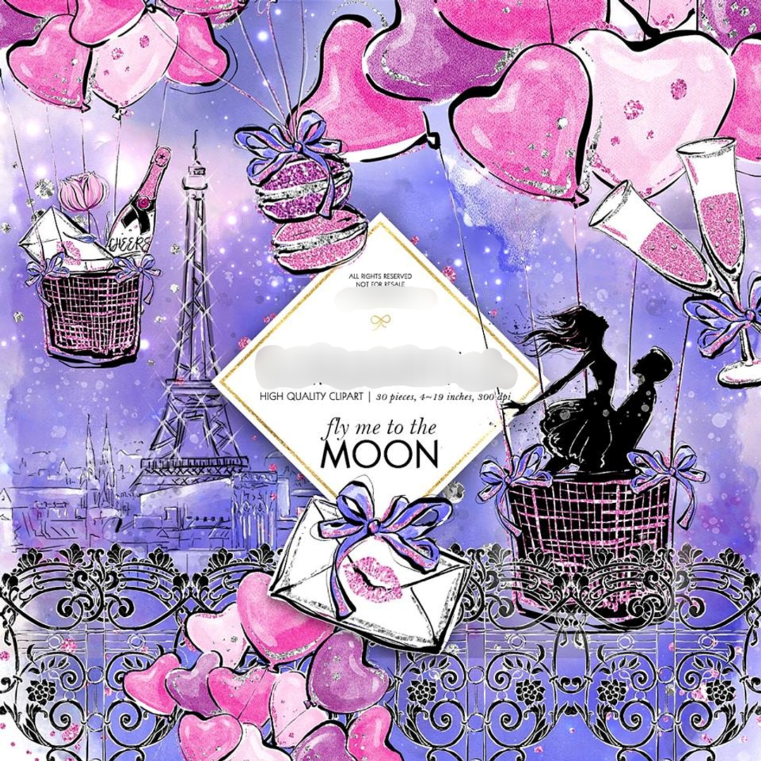 Kit Digital Dia dos Namorados Leve-me à Lua 1