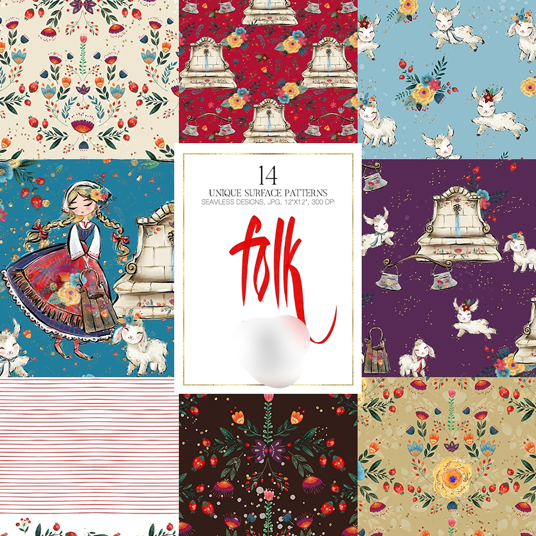 Kit Digital Papéis Floral 1