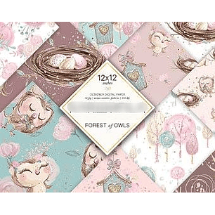 Kit Digital Papéis Corujinhas