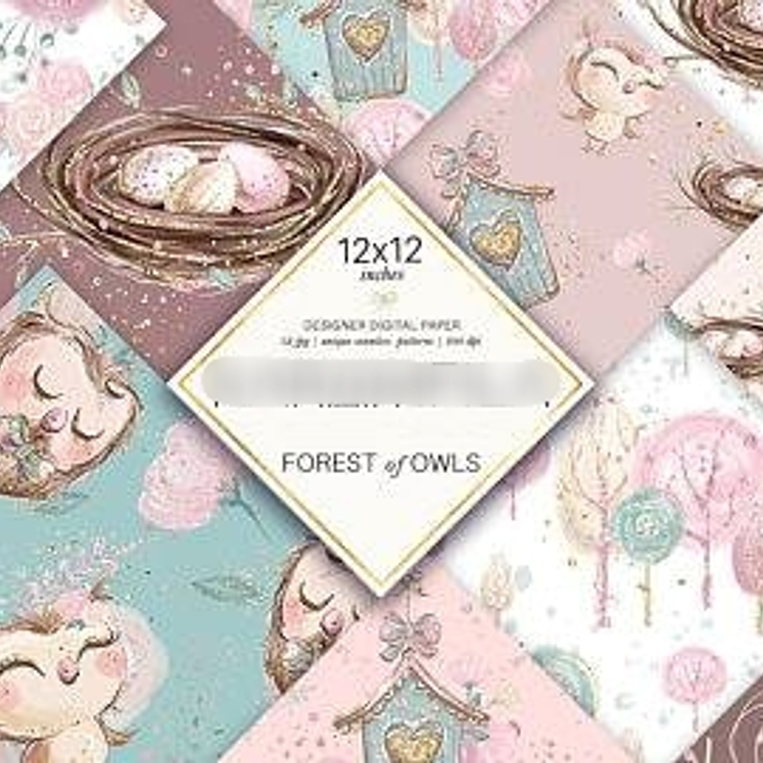 Kit Digital Papéis Corujinhas 1