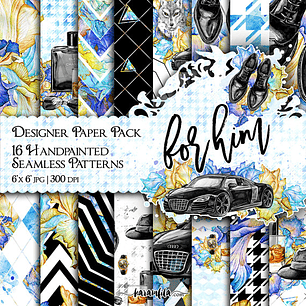 Kit Digital Papéis Masculino 