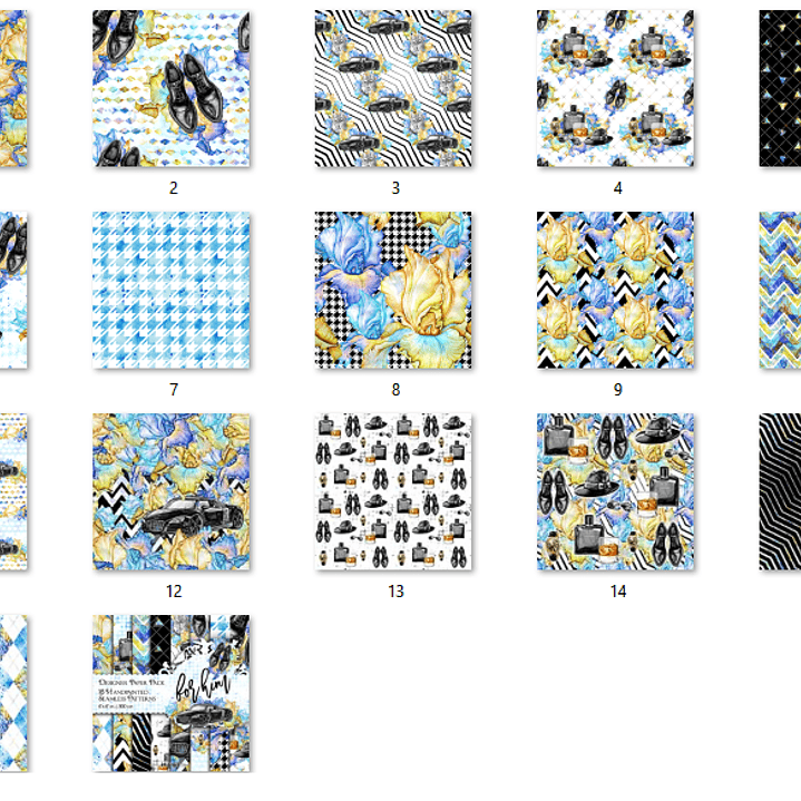 Kit Digital Papéis Masculino  2